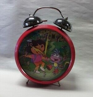 Nickelodeon Dora the Explorer Theme Analog Quartz Red Alarm Clock Large
